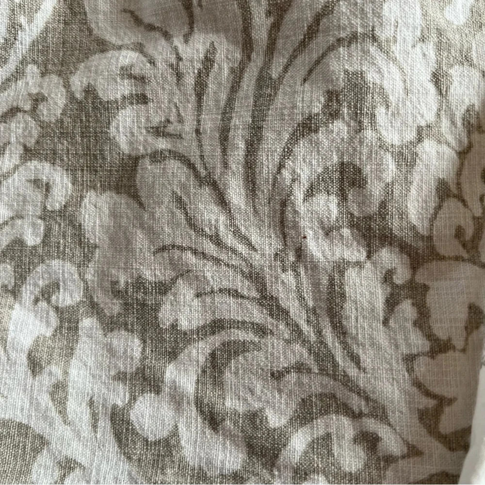 Nicole Miller Elegant Damask Duvet Cover in Beige and White Organic Cotton Full
